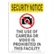 Signmission OSHA Security Sign, 14" Height, Rigid Plastic, The Use Of Camera Or, Portrait OS-SN-P-1014-V-11782 - alternate 1